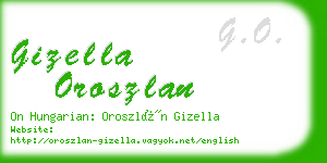 gizella oroszlan business card